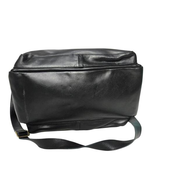 CORSIA Leather Tote Bag Satchel Black Crossbody Strap Handle Carryall Structured - Picture 2 of 15